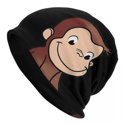 Balloons Cartoon Cute Brown Monkey Bonnet Hats Cool Street Beanies Hats