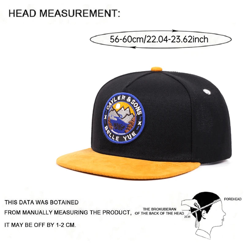 Personalized Creative Flat Edge Hat Belle YoeE Sunset Embroidery Fashion Hip Hop Hat
