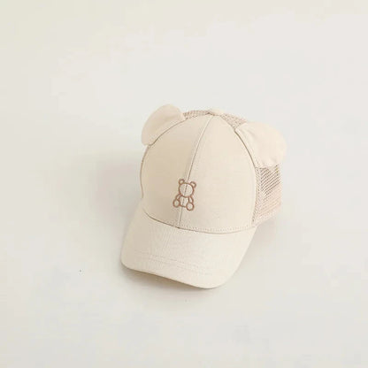 Adjustable Baby Baseball Cap For Boy Girl Cartoon Bear Infant Sun Hat Summer Toddler Kids Kawaii Peaked Caps