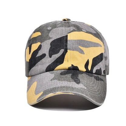 Unisex Hiking Camouflage Tactics Baseball Cap Leaves Jungle Hat Unstructured Panel Soft Top Sun Baseball Cap