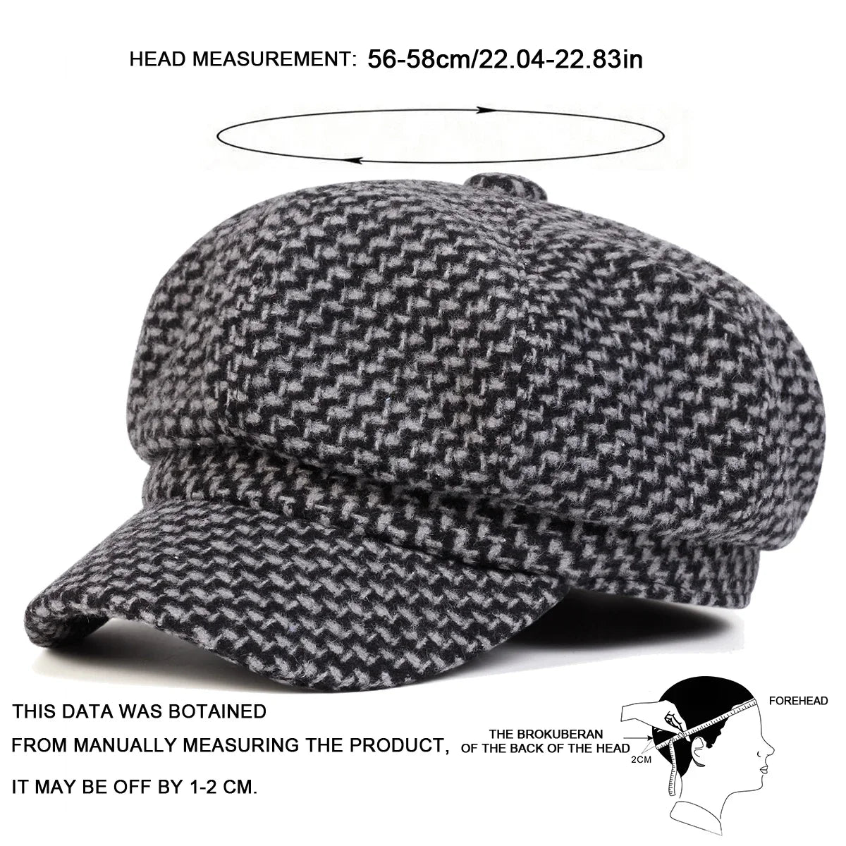 Unisex Thousand Bird Grid Personality Newsboy Hat