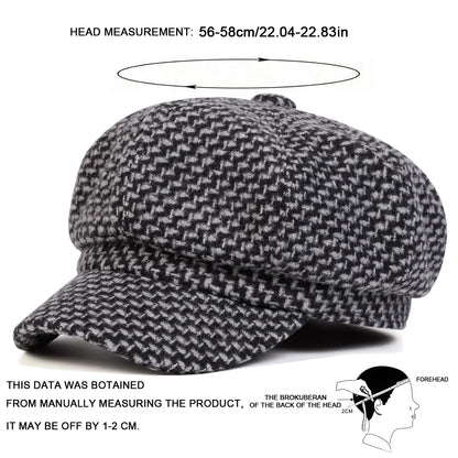 Unisex Thousand Bird Grid Personality Newsboy Hat