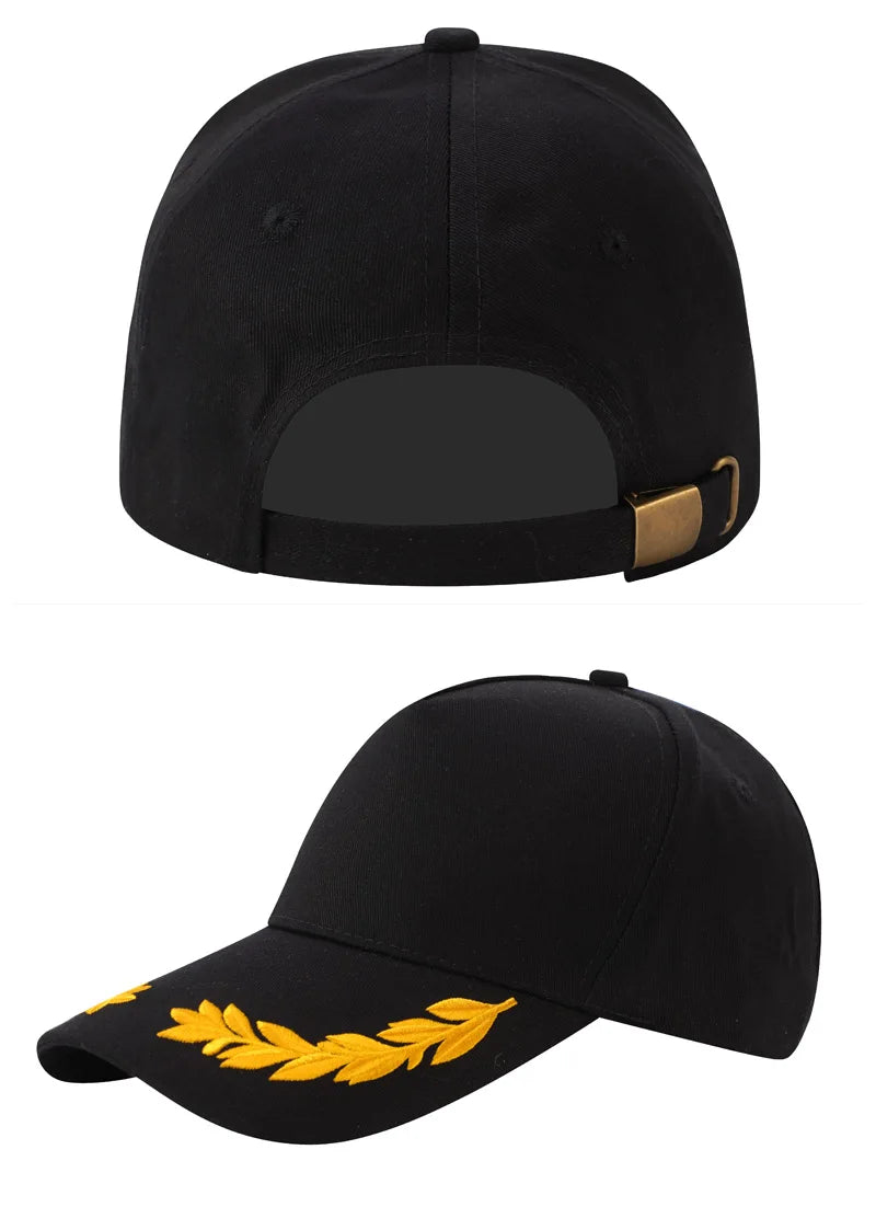 Customized Logo Printed Men Baseball Cap Casual Cap Wheat Ear Solid Color Snap Cap Sports Cap