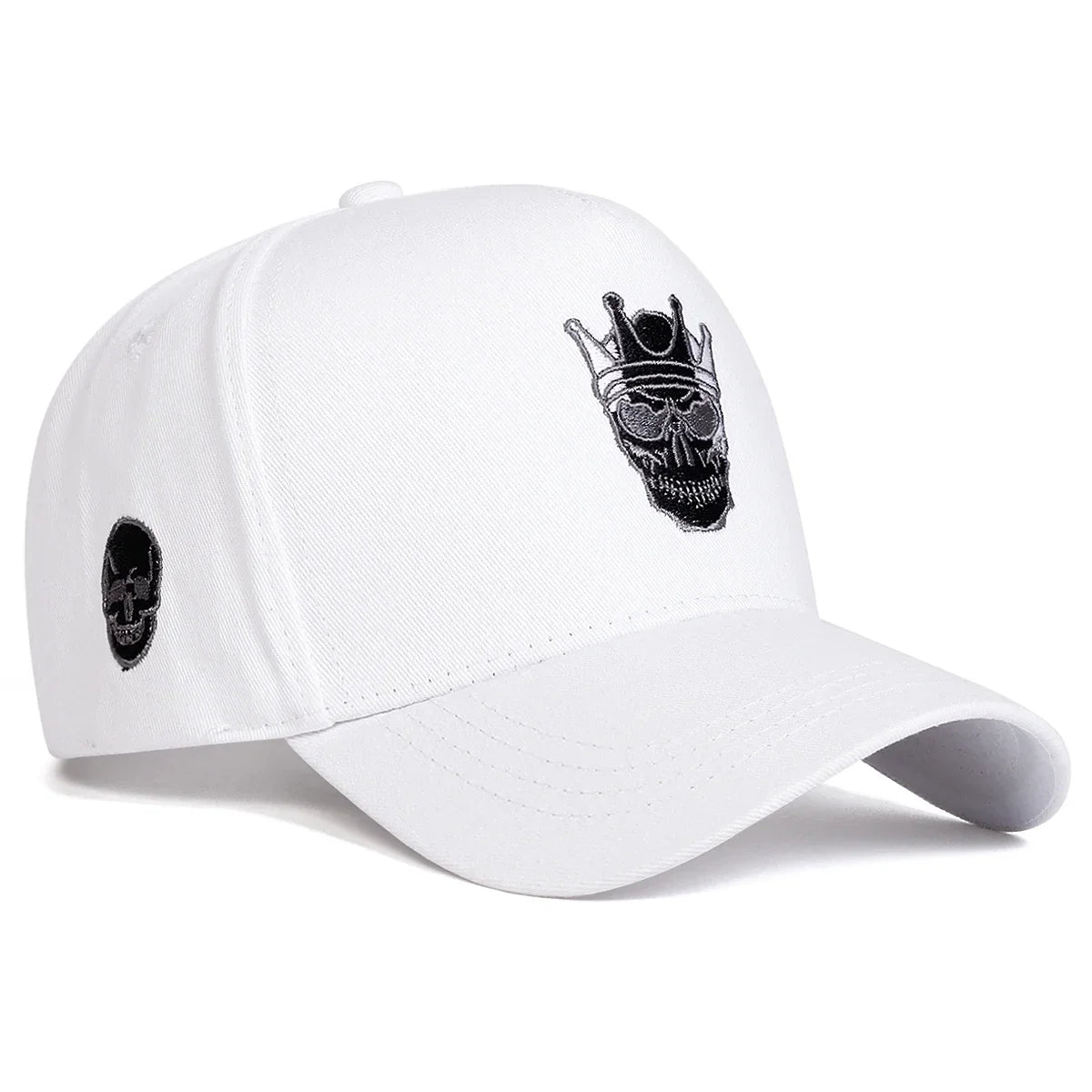 Unisex Skull Wearing A Crown Embroidery Baseball Caps Spring Autumn