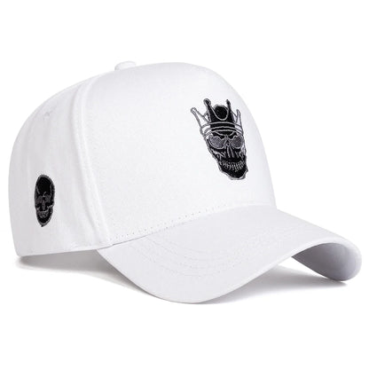 Unisex Skull Wearing A Crown Embroidery Baseball Caps Spring Autumn