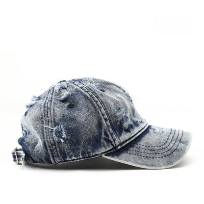 Y2K Style Cowboy Hole Washed Baseball Caps
