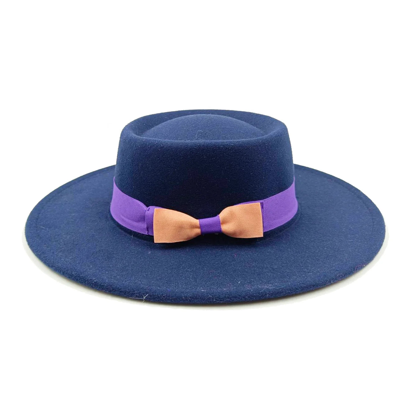 New Oversized Edge Flat Top Hat Retro French Felt Hat