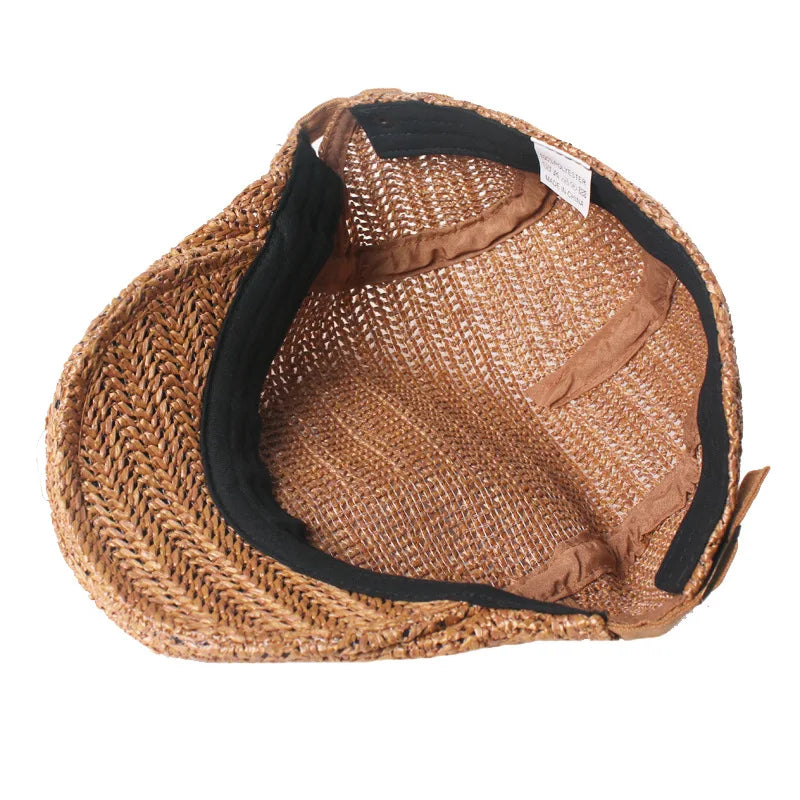 New Knitted Beret Women Men Summer Breathable Newsboy Hats