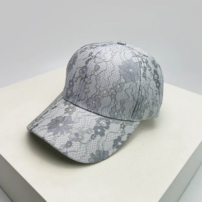 New Women Korean Lace Flower Baseball Hats