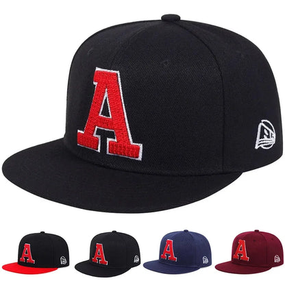 Unisex A Letter Embroidery Hip-hop Hats Spring Autumn Outdoor