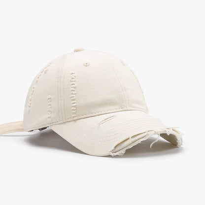 Distressed Washed Baseball Cap For Women