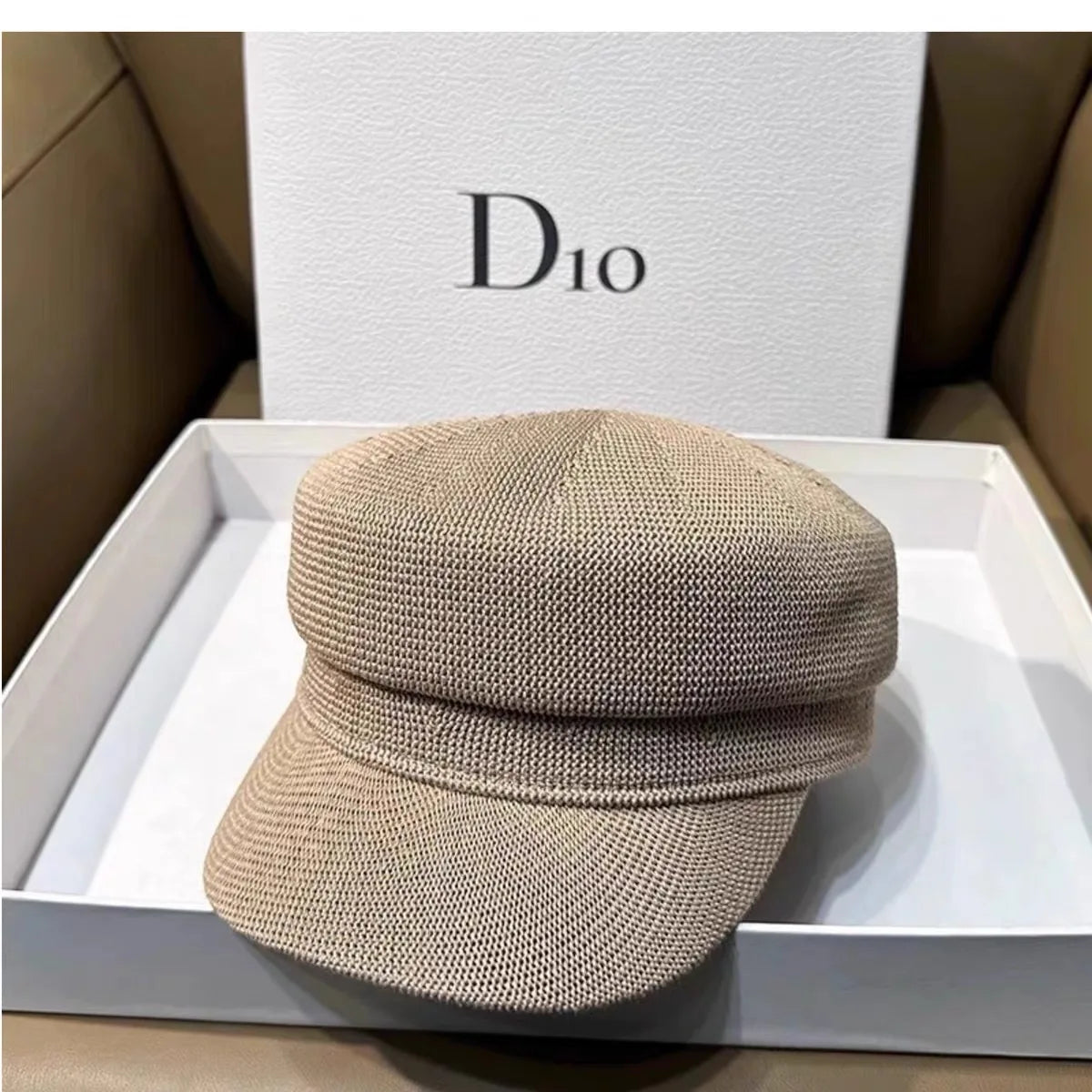 Linen Beret Hat Women French Style Spring Summer Flat Top Plain Beret Caps
