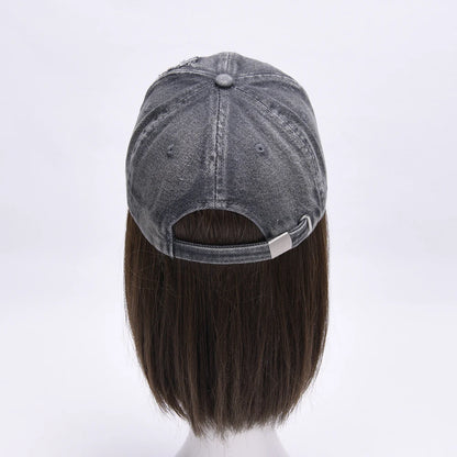 Unisex Denim Baseball Caps Retro Ripped Outdoor Cap