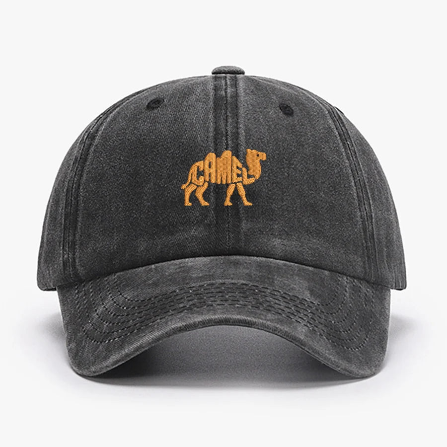 Camel Embroidered Exquisite Animal Vintage Cotton Baseball Caps Men Women