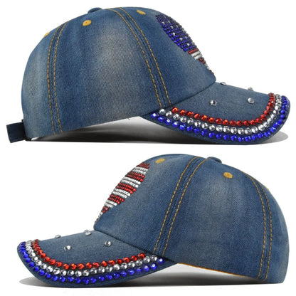 Couple Curved Eave Duckbill Cap Adjustable Denim Sunshade Hat