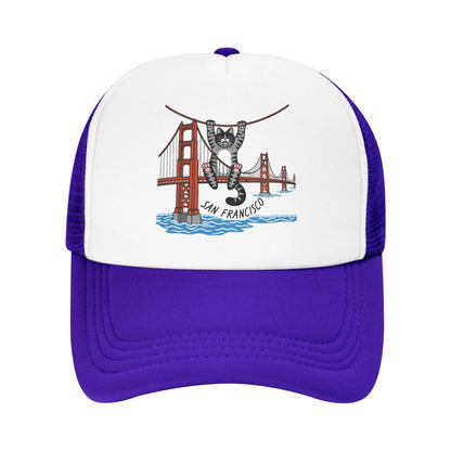 Men Ryan Gosling Cat Bridge Cap Casual Mesh Baseball Cap
