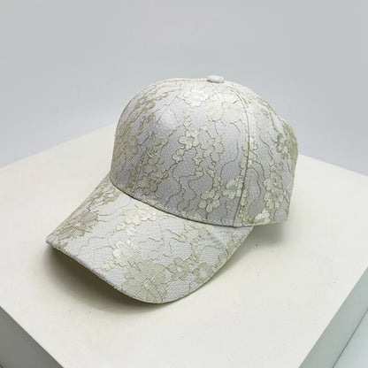 New Women Korean Lace Flower Baseball Hats