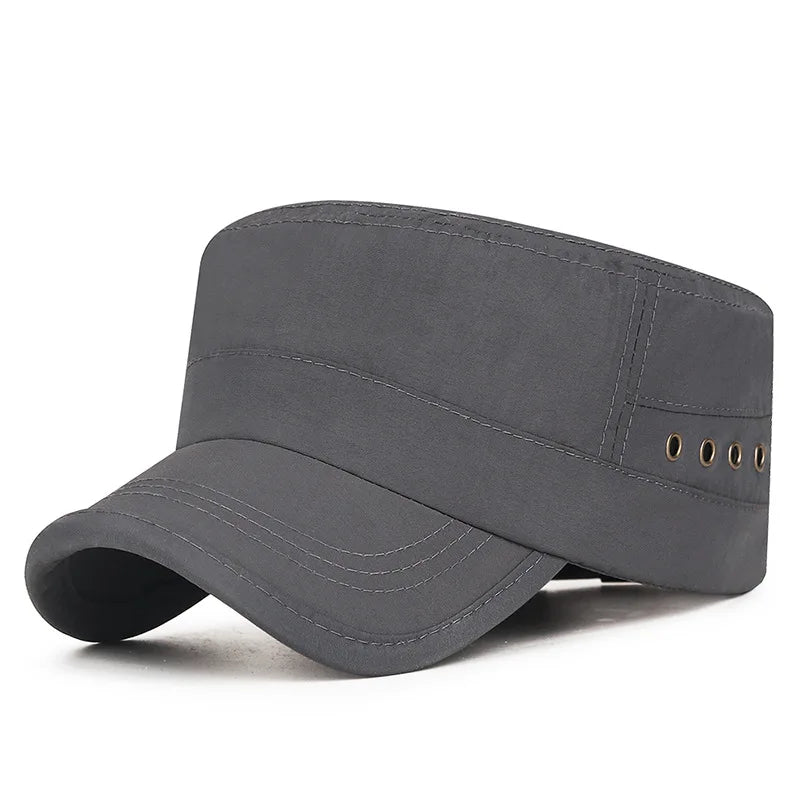 Trendy Flat-Top Sun Cap Breathable Quick-Dry Outdoor Golf Hat