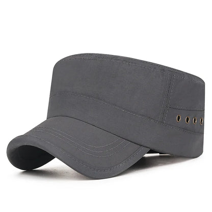 Trendy Flat-Top Sun Cap Breathable Quick-Dry Outdoor Golf Hat