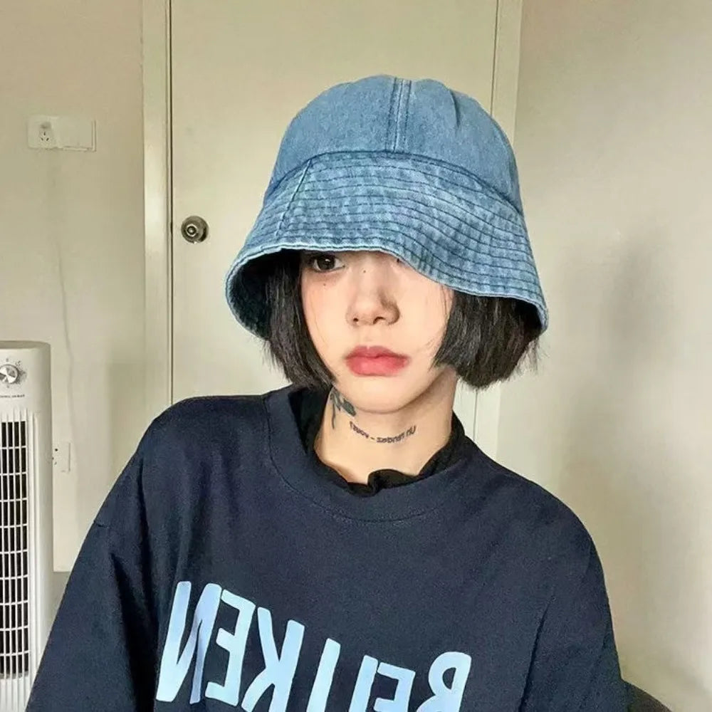 Soft Sunshade Denim Bucket Hats