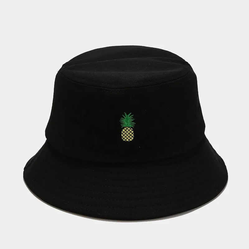 2024 Panama Bucket Hat Fruit Strawberry Embroidered Fishing Cap
