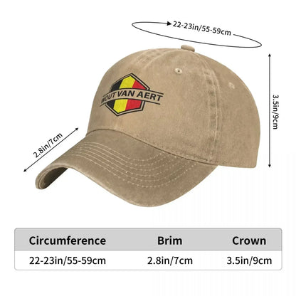 Wout Van Aert Baseball Caps Accessories Retro Distressed Denim Sun Cap Men Women
