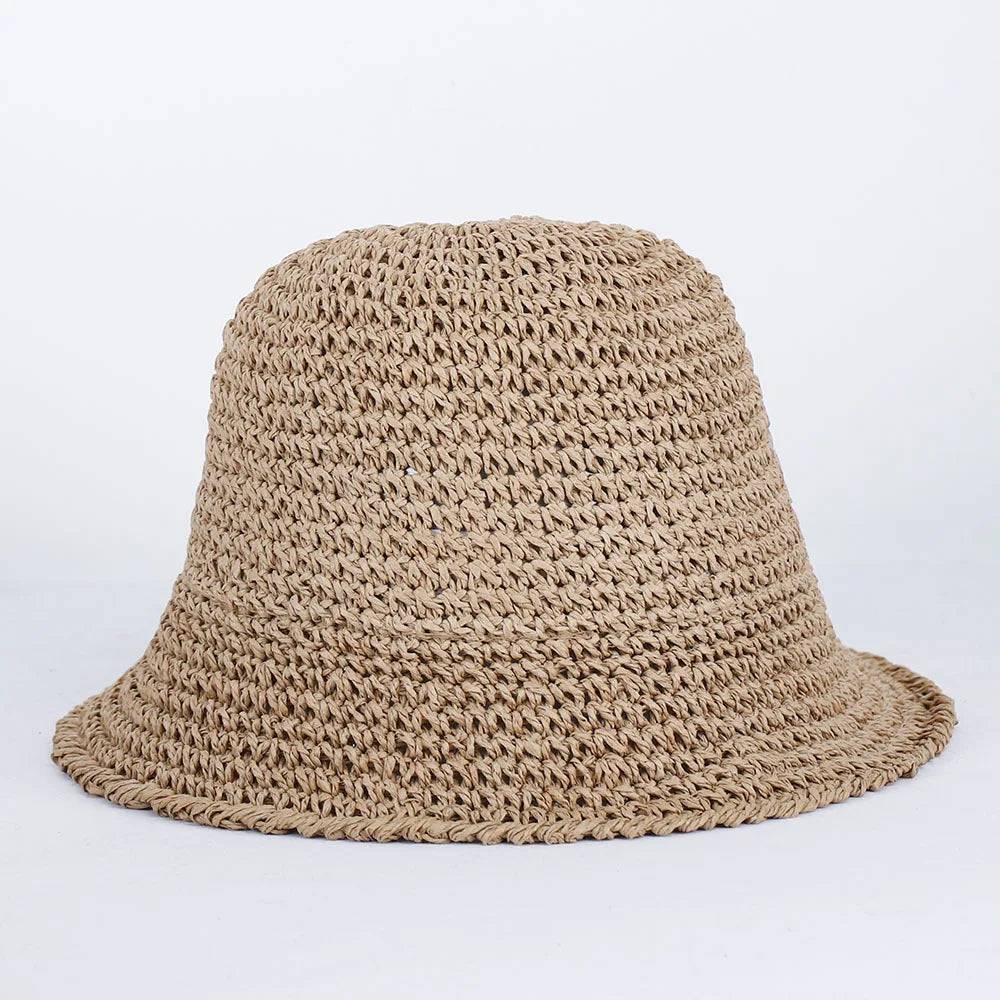 Women Straw Sun Hat Woven Bucket Hat Fishing Hat