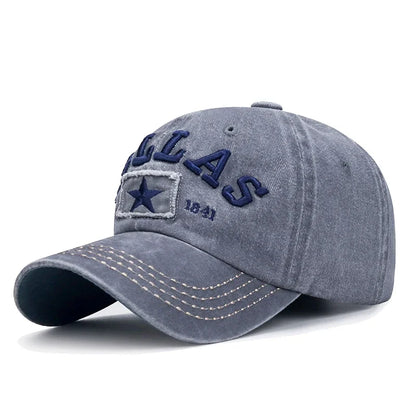 4 Colors Unisex Dallas 3D Embroidered Baseball Cap Snapback Caps