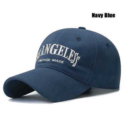 Lettering Embroidery Cotton Hard Top Adjustable Soft Top Baseball Cap