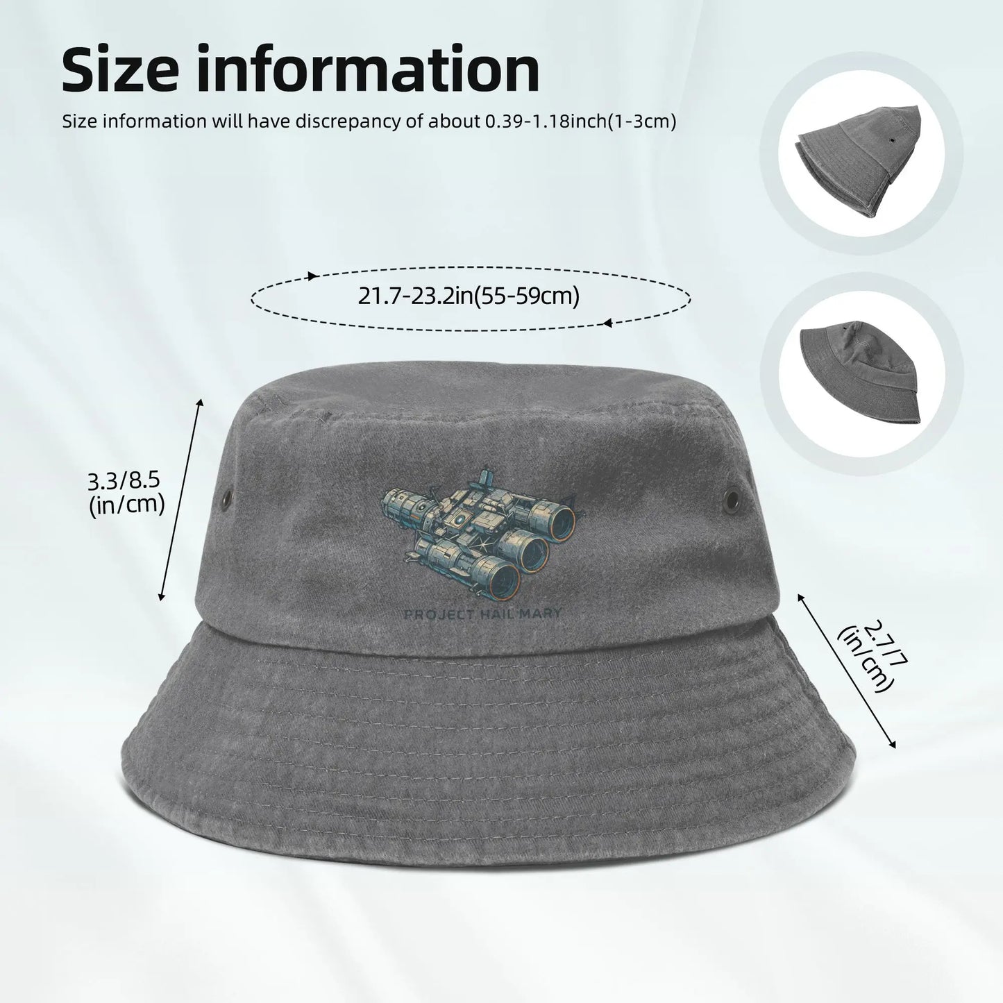 Woman Distressed Denim Bucket Hats