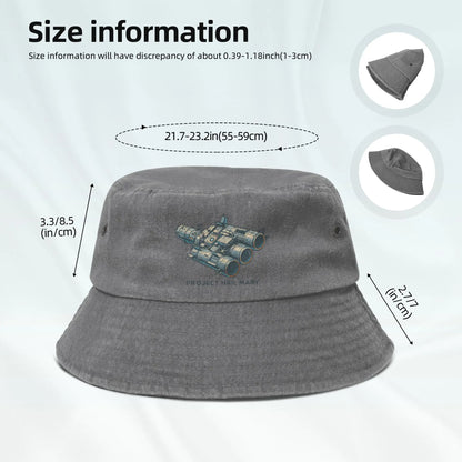 Woman Distressed Denim Bucket Hats