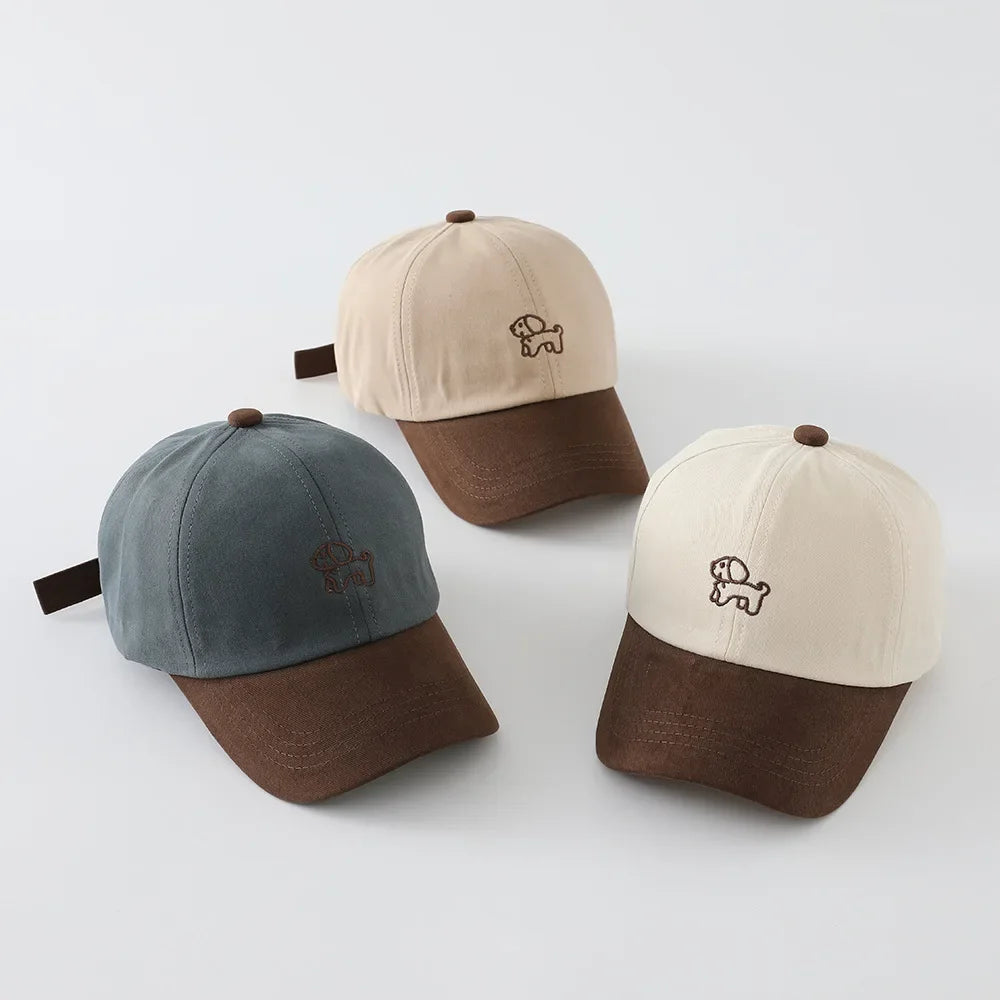 New Autumn Letter Embroidery Baseball Cap Fashion Style Baby Boys Girls Sun Hat Korean Caps Children
