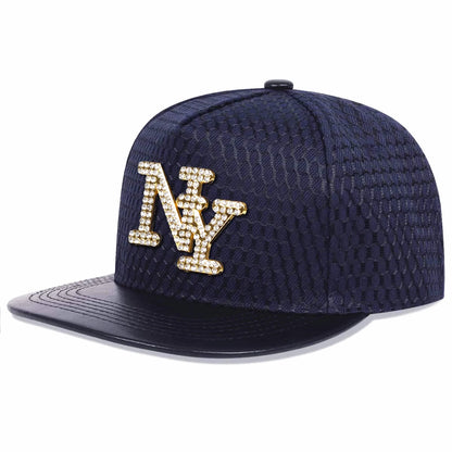 Unisex Letter Label Leather Hip-Hop Hats
