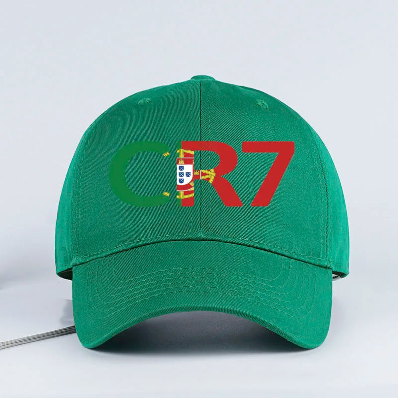 CR7 Portugal Print Black Baseball Cap