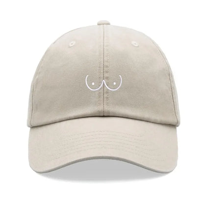 1pc Boobs Cartoon Baseball Caps for Women,Vintage Washed Funny
