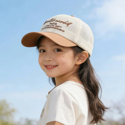 Summer Baby Mesh Hat Letter Embroidered Baseball Cap For Kids Boy Girls Outdoor Breathable Thin Sun