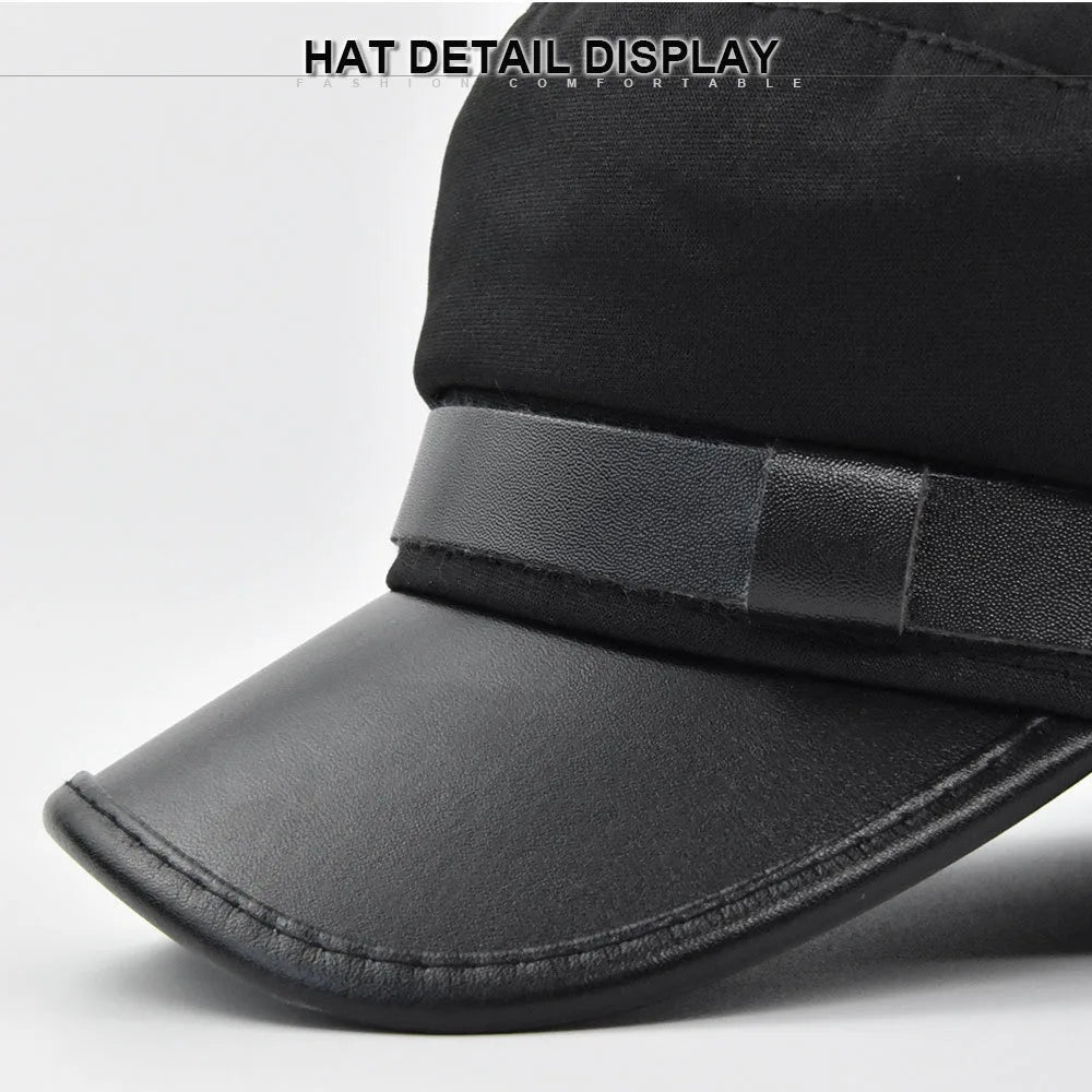 Flat Cap Vintage Navy Cap British Style Flat Top Hat Beret Hats