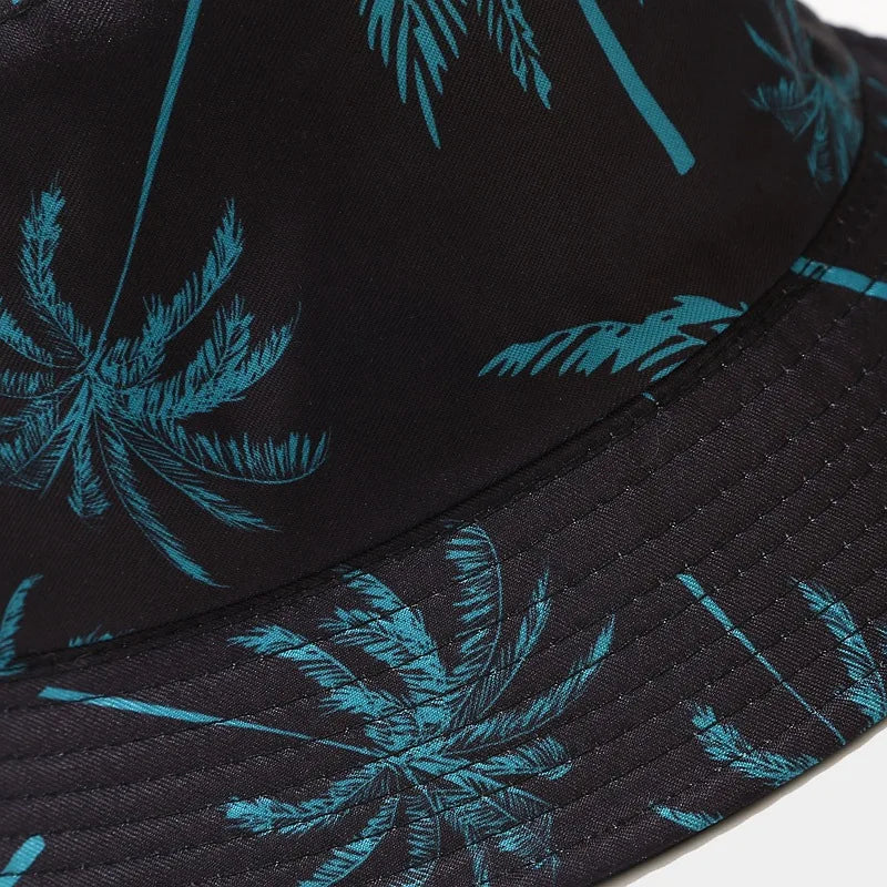 Spring Summer Sun Protect Hat Bob Fashion Coco Print Bucket Hat Unisex Fisherman Hat Leisure Basin Cap