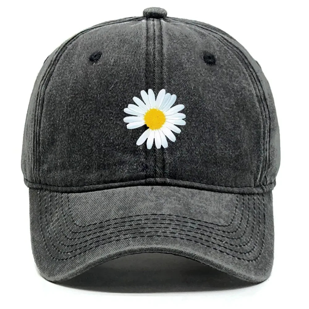 Daisy Print Baseball Cap