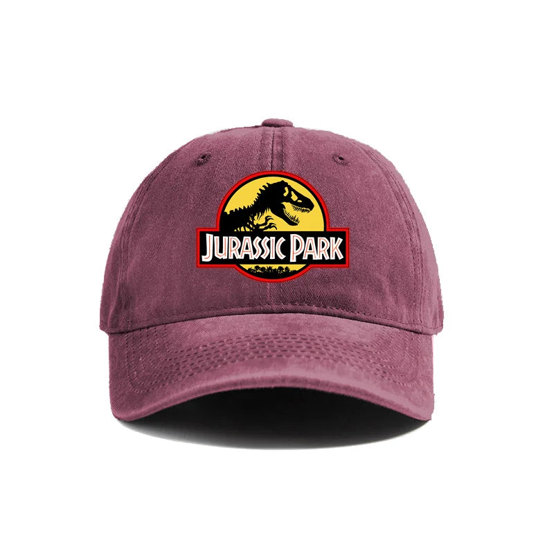 Jurassic Park Baseball Cap Distressed Hats Cap Dinosaur Men