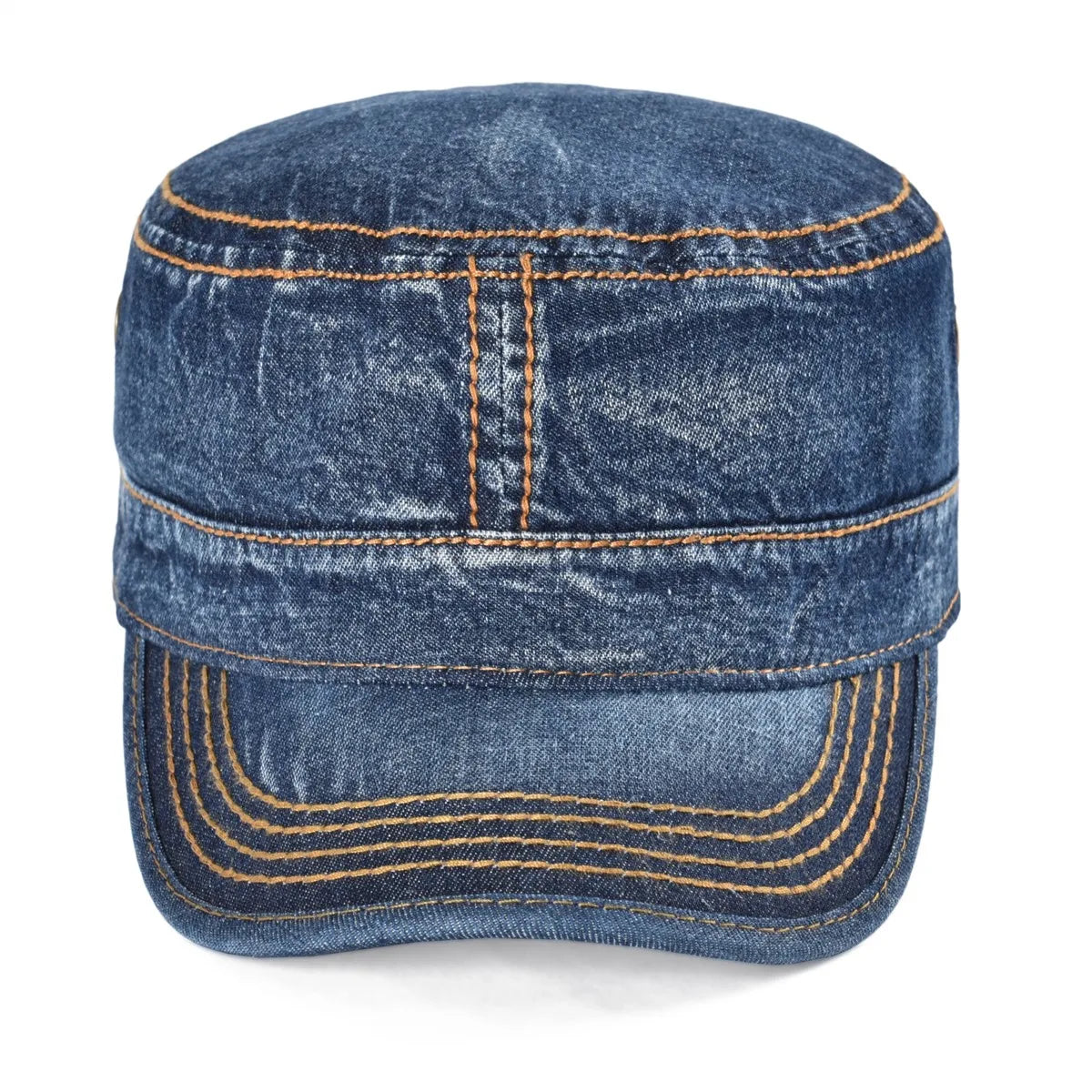 Denim Army Cap Men Washed Cotton Bucket Hat