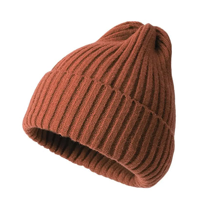 Fashion Winter Warm Knitted Cap Soft Thick Woolen Hat