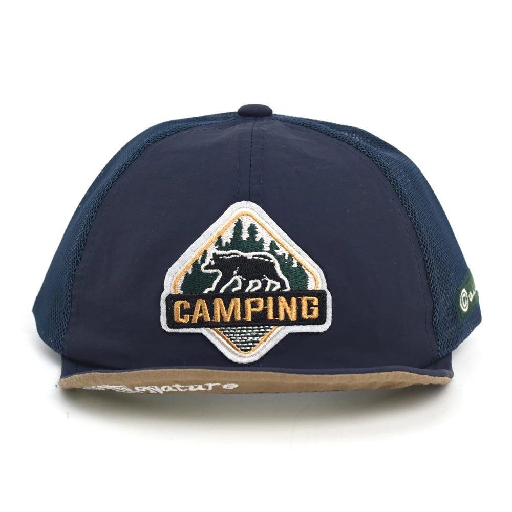 Big Size Summer Spring Short Brim Mesh Baseball Cap Breathable Dad Hat Adjustable Style Low Profile Caps