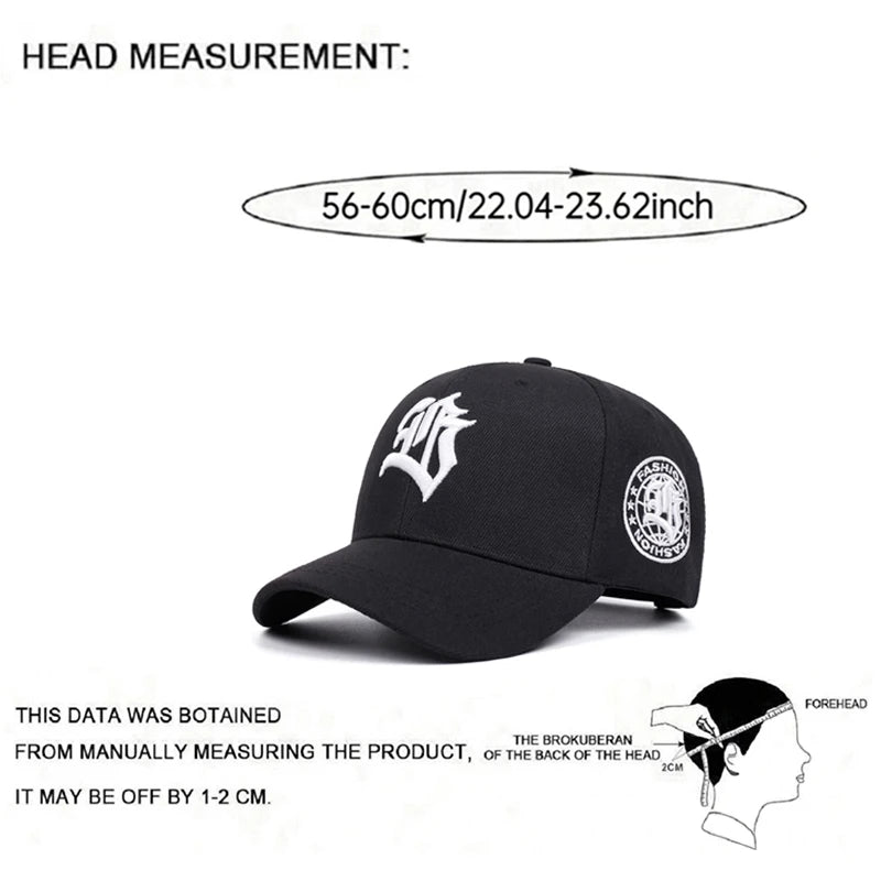 2026 New Hip Hop Hat Gothic Letter Embroidered Skateboarding Hat