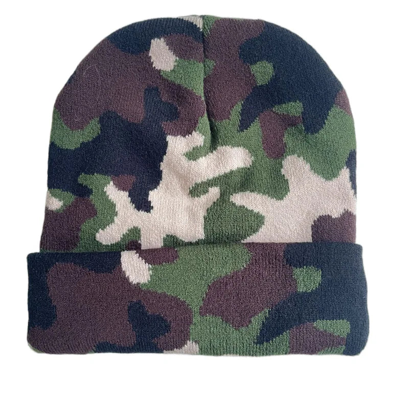 Winter Leopard Knitted Hats For Women Men Outdoor
