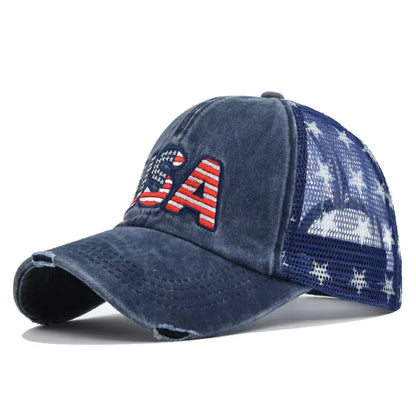 New Embroidered USA Flag Baseball Hat Men
