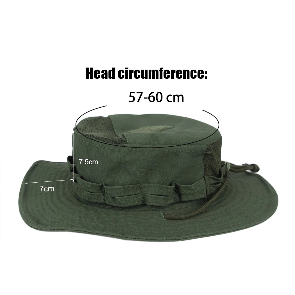 Camo Boonie Hat Sunscreen Breathable Bucket Hat Men's Outdoor