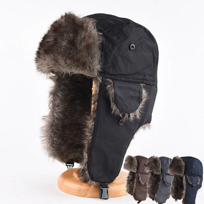 Waterproof Ski Hat Bomber Cap Russian Warm Ear Protectors Hats