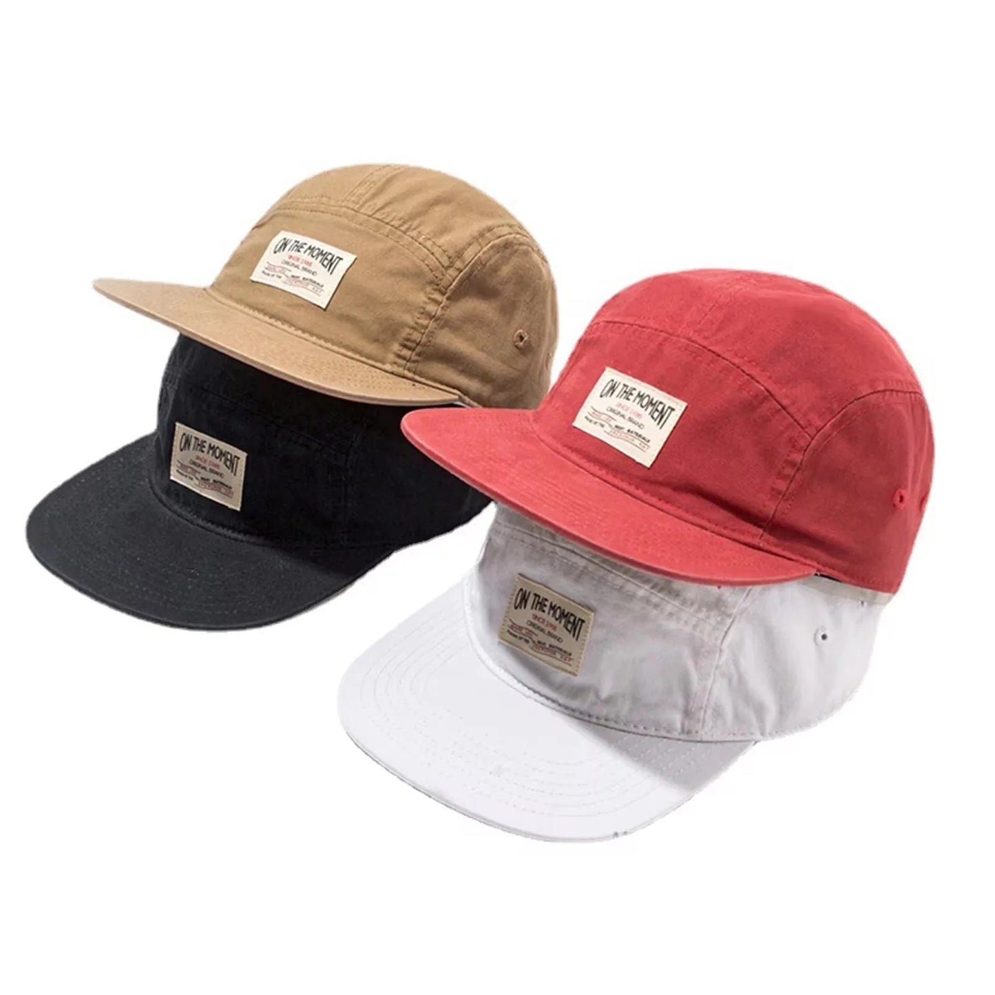 On The Moment Cotton 5 Panel Baseball Cap Snapback Caps Bone Gorras