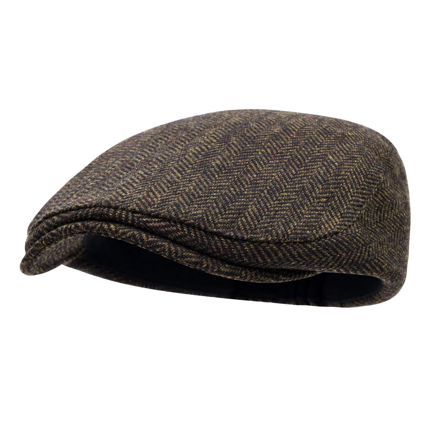 Men's Flat Cap Wool Tweed Driving Irish Gatsby Cabbie Golf Vintage Newsboy Hat